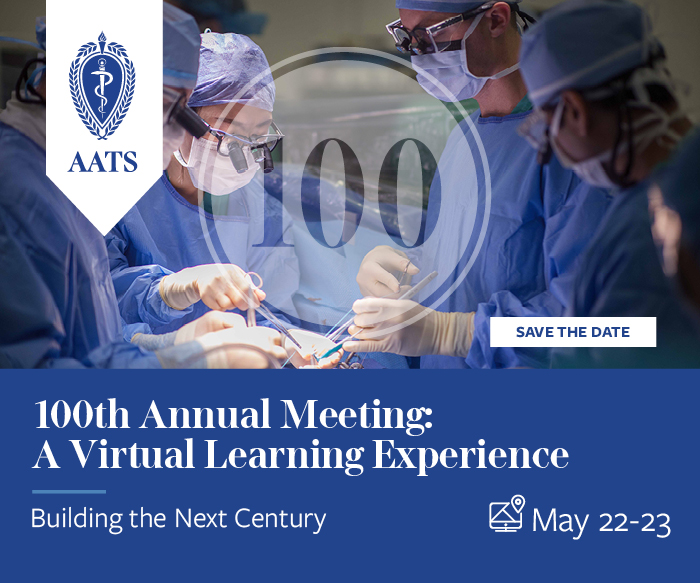 Save the Date AATS 100th Annual Meeting A Virtual Learning Experience